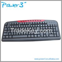 2016 Latest Multimedia Desktop Keyboard with colored keys