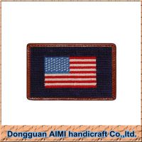 New American Flag Gift Card Holder, Needlepoint Card Holder Wallet