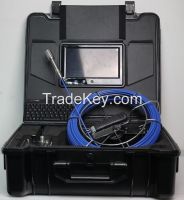 Pipe inspection camera leak detector with waterproof camera head 9inch screen
