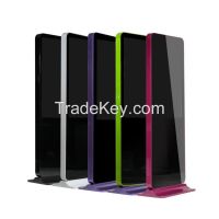 42"OEM factory colorful lcd advertising stand , touch totem price with wifi