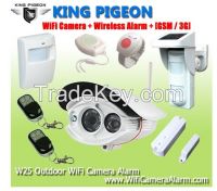Wireless Outdoor GPRS WiFi Camera Alarm +GSM/3G Support IOS, Android W25
