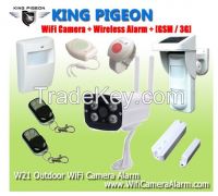 Wireless anti-theft Outdoor WiFi Camera Alarm + GSM/3G W21