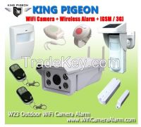 Wireless Outdoor WiFi Camera Alarm +GSM/3G with video alarm, remote monitoring, HD camera recording