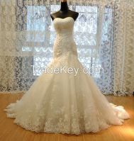Strapless Princes Tulle Skirt Wedding Dress Real Picture Sweetheart