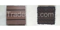 PS Material Slat with PE base Assembled WPC Outdoor Flooring
