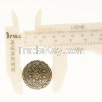 Dome metal zinc alloy stitch button for garment 