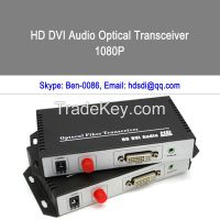 DVI & Separate audio to fiber converter and extender