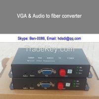 VGA & Separate audio to fiber converter and extender