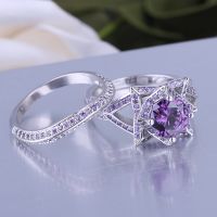 925 Silver Sterling Ring Set  Engagement And Wedding Rings