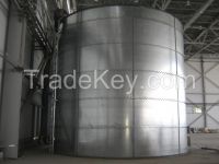 Modular water reservoir made of galvanized steel