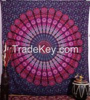 Twin Indian Mandala Bedspread Tapestry Wall Hanging Hippie bohemian Ethnic Throw.