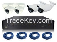 4CH H.264 Mini DVR + 4pcs HD 960P IP IR Cameras CCTV Home Security Kit