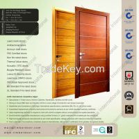 Fire Rated / Non Fire Rated Timber Flush Door with Metal Inlay-BS 476 Part 22, UL 10B or UL10C