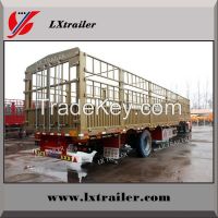 High side wall bulk cargo transport semi trailer