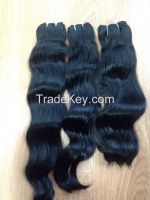 Human hair loose wavy weft hair virgin hair no tangle grade 7AA remy hair