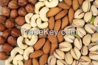 Cashew nuts, Pistachio nuts, Almond nuts, Hazelnuts, Peanuts, nuts