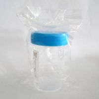 Urine Container 60 mL - Sterile - Blue Cap