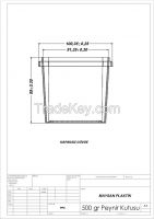 500 ML Plastic IML  Food Packaging Box