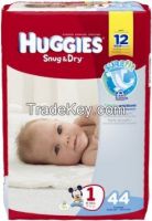 100% Pure Cotton Disposable Hu-gg-ies  baby diapers Snug and Dry 