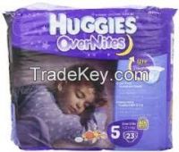 100% Pure Cotton Disposable Hu-gg-ies  baby diapers over-nite