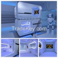 2016 Space Saving Bunk Beds Sleep Pod Nap Bed Sleep Pod Prefabric Container House Sleep Cabin Room Capsule Hotel Bed