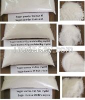 WHITE REFINED SUGAR, ICUMSA 45 RBU