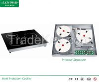 E.K.M Inset  Three Burner Induction Cooker, 5900W, Can Use 5 Years