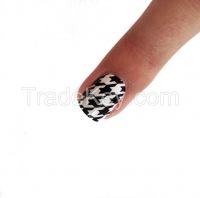 Black And White Houndstooth Nail Polish Strips