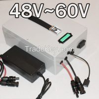48V, 60V electric bike Lithium Portable battery for 13S 16S