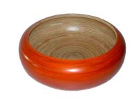 Round Two-Tone Colour Spun Bamboo Bowl In Shiny Finishing