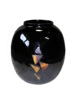 Black Round Lacquer Vase