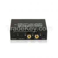 2TOSLINK SPDIF+2COAXIAL to TOSLINK+L/R RCA+3.5mm Audio Switch Converter