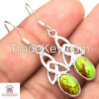 Silver Gemstone Earrings