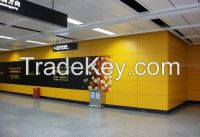 External Interior wall panel, tunnel/subway station cladding panel               fire-resistant and electrical insulation, easy to install