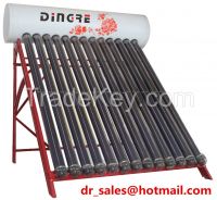 Active solar water heater with 1.5mm galvanized steel frame and non-pressurized water tank