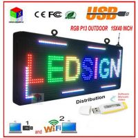 40"(L) x 15"(H) FULL COLOR RGB Programmable Led Sign with Scrolling Message Display for P13  FULLY   Outdoor  use led display