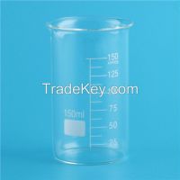 Huaou Tall Form Glass Beaker With Spout And Graduations, Boro 3.3 Glass