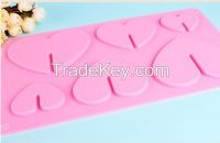 silicone 3D love heart chocolate molds