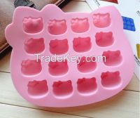 silicone kitty cake baking decorations molds, chocolate molds, ice cube tray , kitchenware