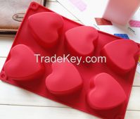 silicone heart cake molds