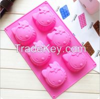 silicone kitty cake baking decorations molds, chocolate molds, ice cube tray , kitchenware