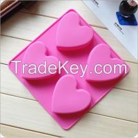 silicone heart cake molds