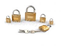 Brass Imitate Yellow Coated Padlock