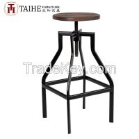 Antique metal industrial stool