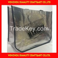 2016 metallic non woven bag/handled style non woven bag with laser lamination