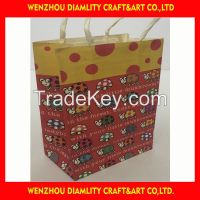 2016 fancy white kraft paper bag/custom craft paper bag