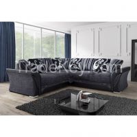 Shannon corner sofa grey/black