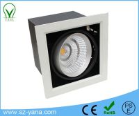  Square One Head, Double Head, Three Head 20w 30w 30w+30w Cob Grille Lamps / Ceiling Recessed Downlight 