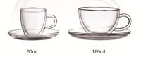 Double Wall Glass with saucer