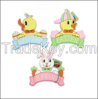 3 Piece 7.5â³ Wooden Diecut Easter Duck & Bunny Plaque â Assorted